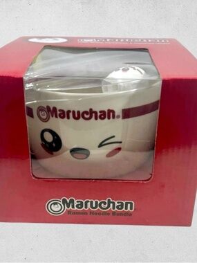 Maruchan Ramen Noodle Bundle Ceramic Four-Piece Bowl Set with Spoon & Chopsticks